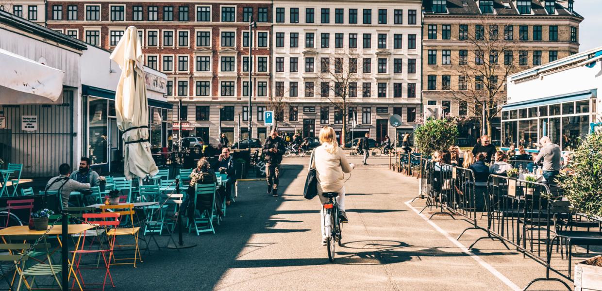 Biking in The Meatpacking District in Copenhagen